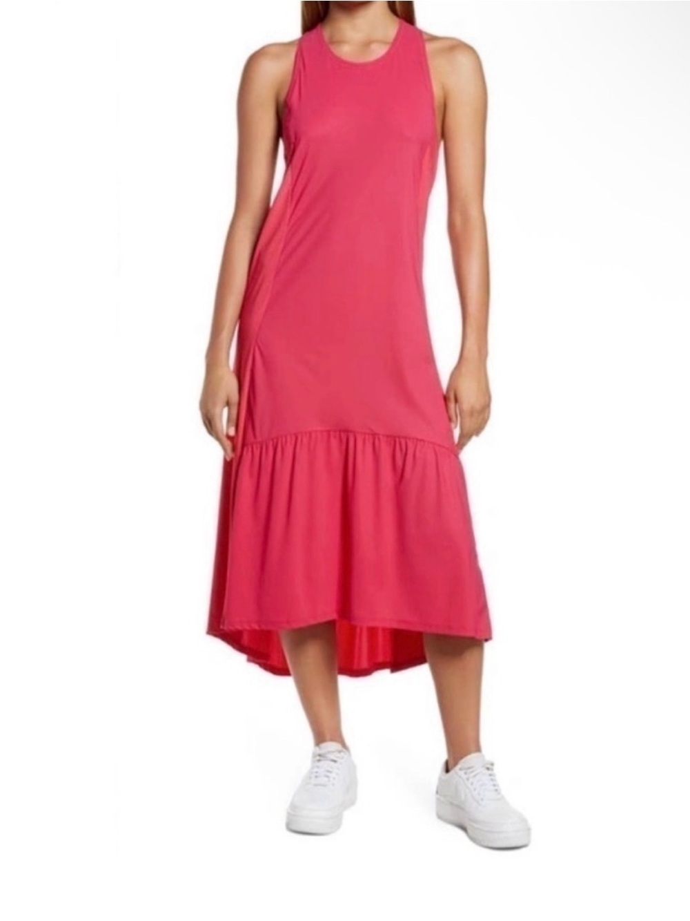 Sweaty Betty Explorer Ace Midi Dress in Bright Pink